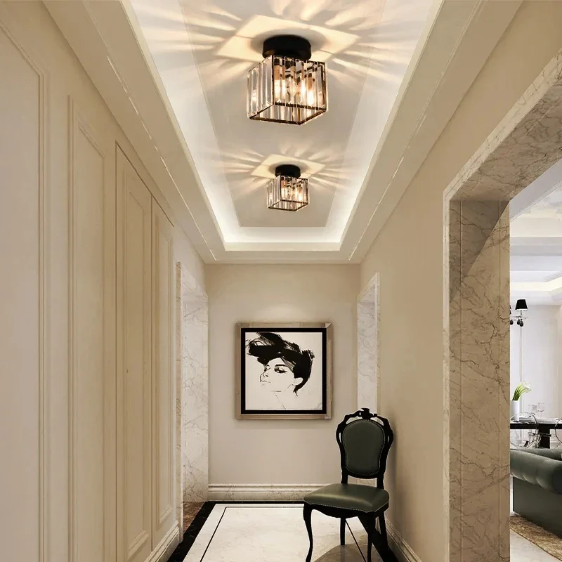 Kristall LED Deckenleuchte Elegant für Flur und Eingangsbereich