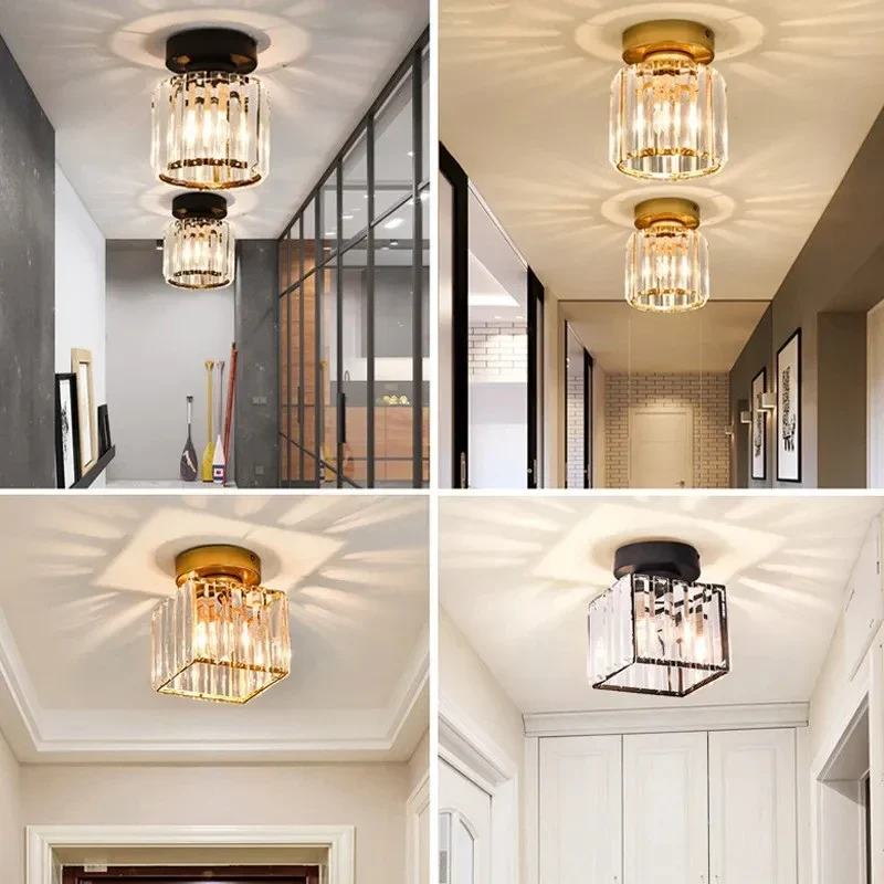 Kristall LED Deckenleuchte Elegant für Flur und Eingangsbereich