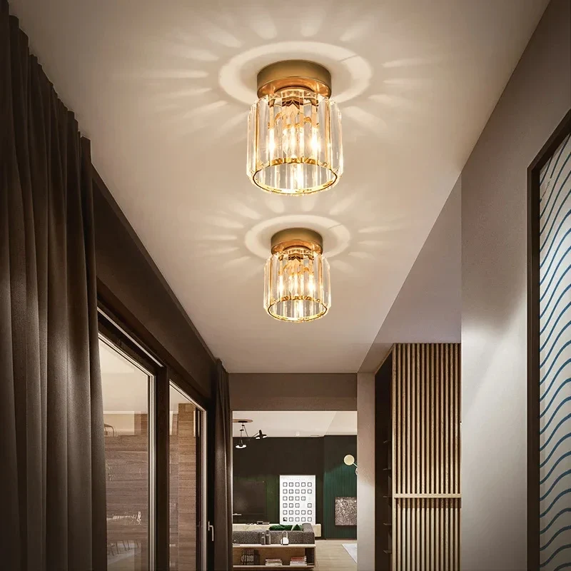 Kristall LED Deckenleuchte Elegant für Flur und Eingangsbereich