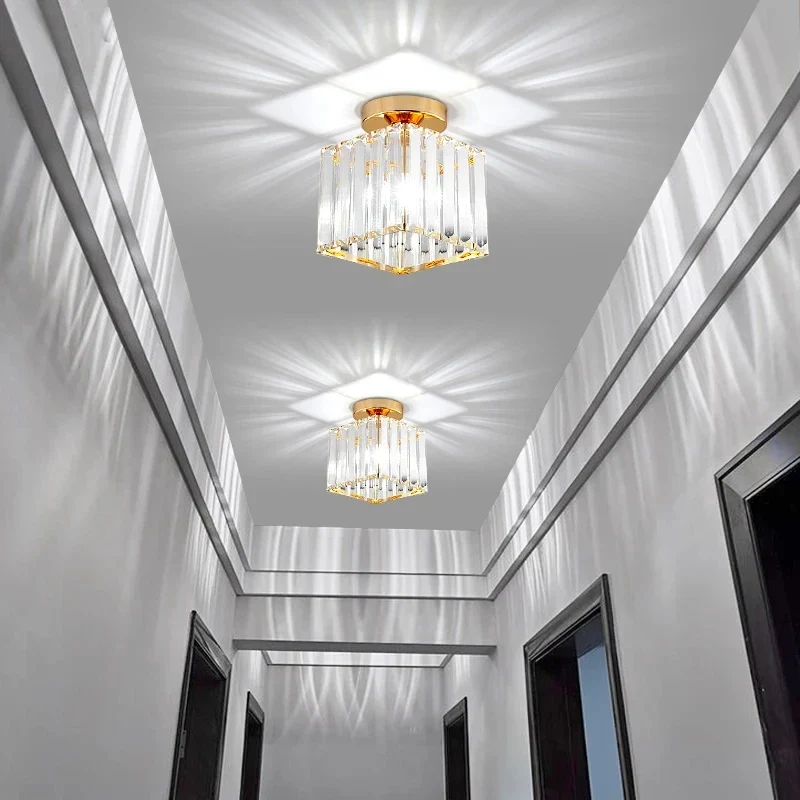 Kristall LED Deckenleuchte Elegant für Flur und Eingangsbereich