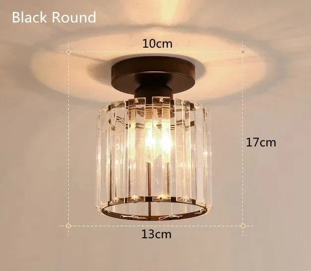 Kristall LED Deckenleuchte Elegant für Flur und Eingangsbereich