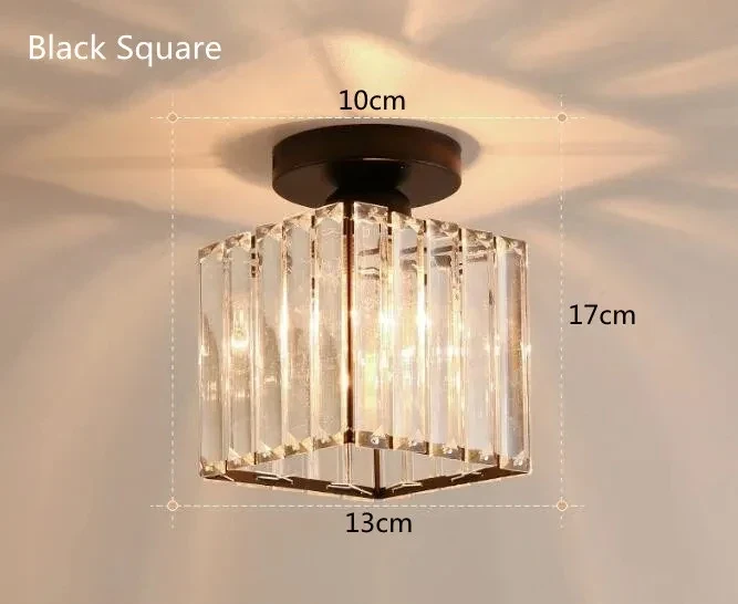 Kristall LED Deckenleuchte Elegant für Flur und Eingangsbereich