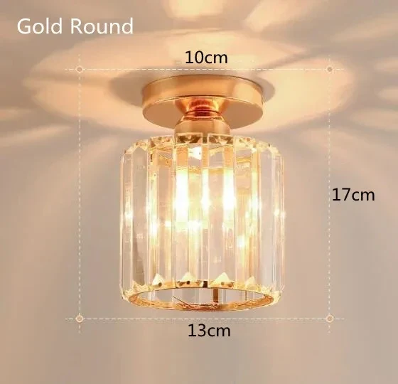 Kristall LED Deckenleuchte Elegant für Flur und Eingangsbereich