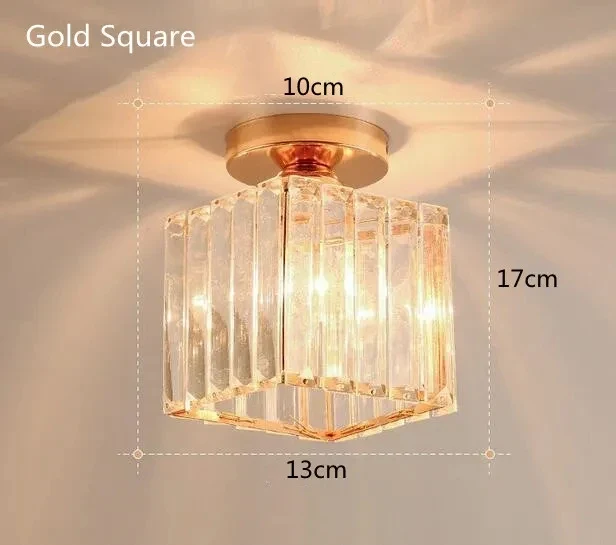 Kristall LED Deckenleuchte Elegant für Flur und Eingangsbereich