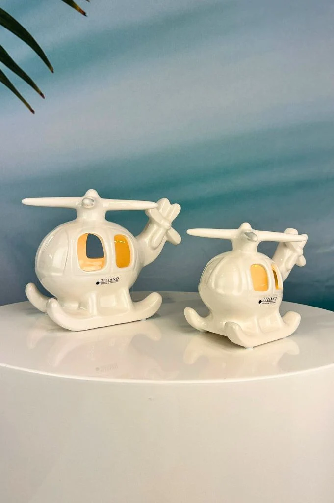 Hubschrauber Giro LED creme-weiß
