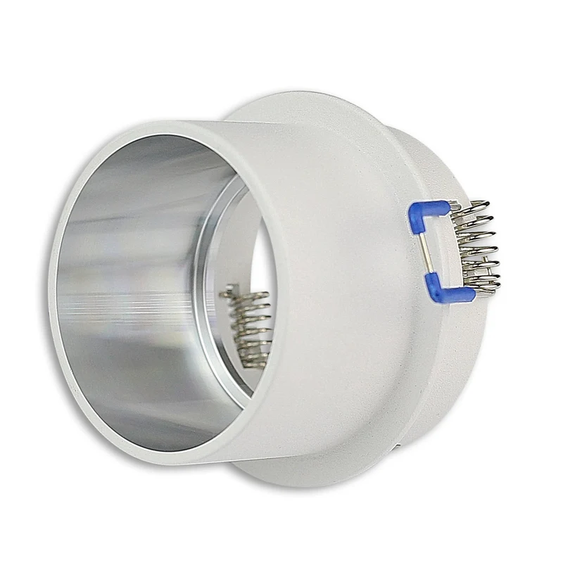 Einbaurahmen GU10 MR16 rund silber schwarz Gehäuse Einbauleuchte Ø65mm Bohrloch