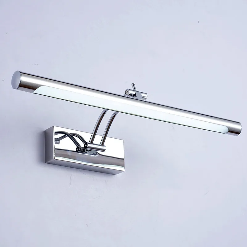 Moderne Edelstahl LED Schminkleuchte für Badezimmerspiegel