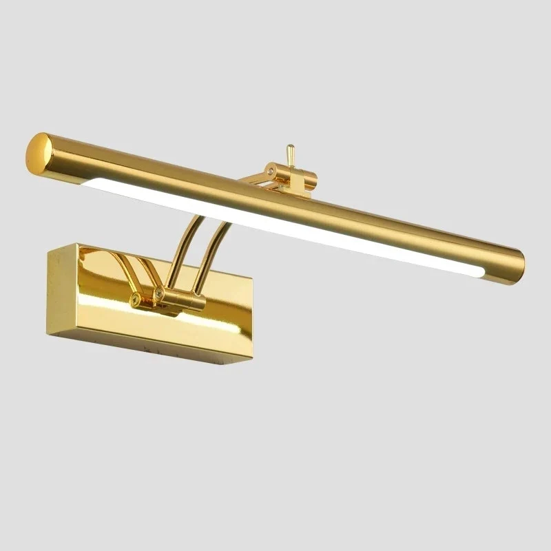 Moderne Edelstahl LED Schminkleuchte für Badezimmerspiegel