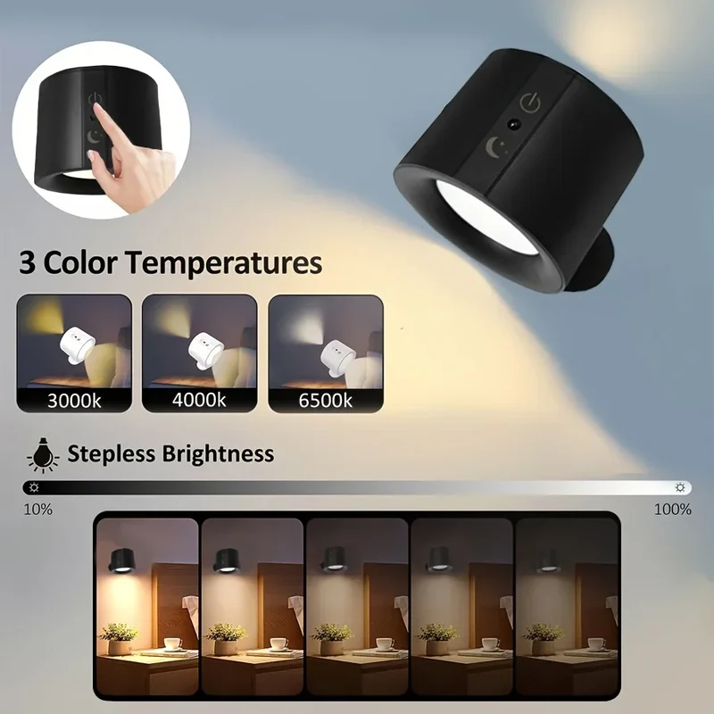 Magnetischer LED Wandstrahler mit Fernbedienung für Schlafzimmer und Wohnzimmer