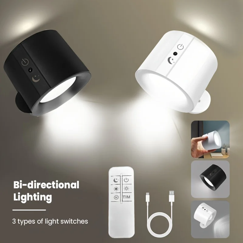 Magnetischer LED Wandstrahler mit Fernbedienung für Schlafzimmer und Wohnzimmer