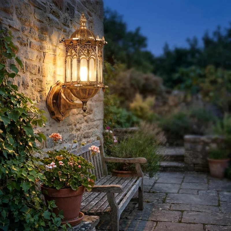 Vintage Industrielle Außenwandleuchte für Garten Hauseingang und Einfahrt