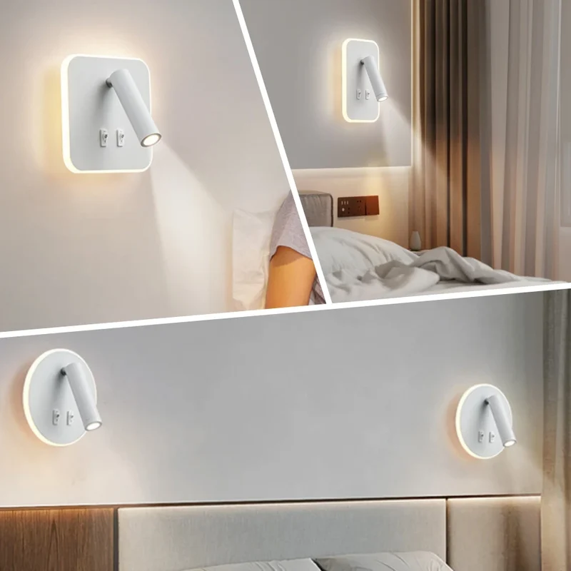 Verstellbarer Drehbarer LED Wandstrahler für Hotel und Nachttischbeleuchtung