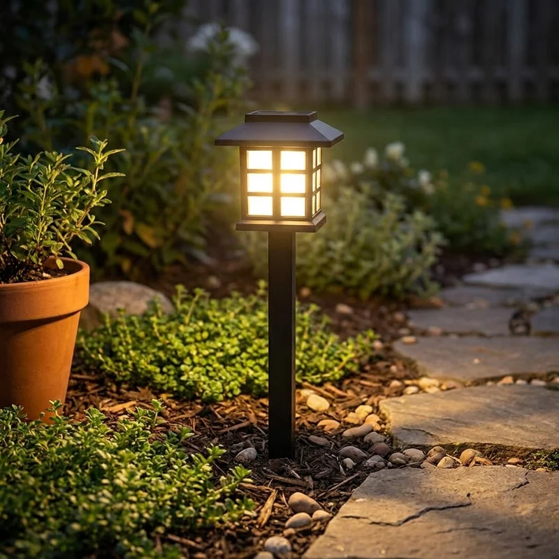 Solar LED Wegestrahler für Gartenweg und Außenanlage Landschaftslicht
