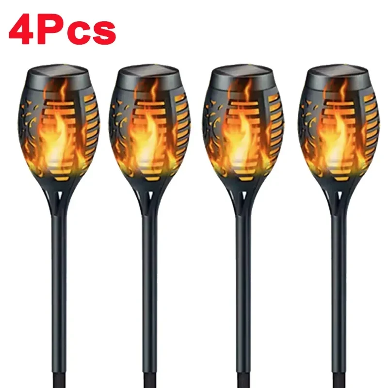 Solar LED Flammenfackel für Garten Gartenweg und Terrassendeko