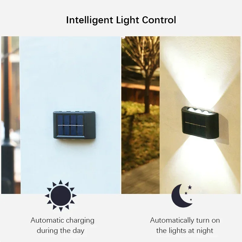 Solar LED Außenwandleuchte für Garten Hauseingang und Veranda Automatisch