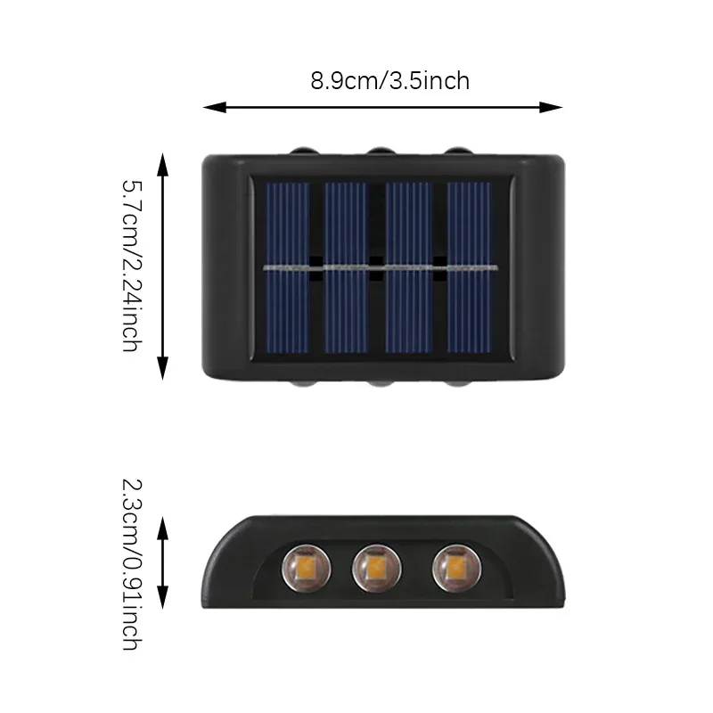 Solar LED Außenwandleuchte für Garten Hauseingang und Veranda Automatisch