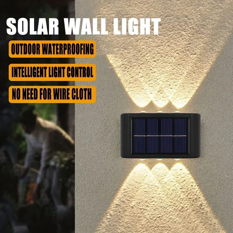 Solar LED Außenwandleuchte für Garten Hauseingang und Veranda Automatisch