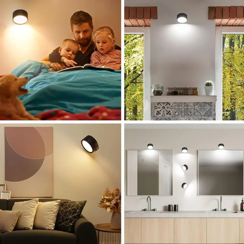 Dimmbare Magnetische Wandleuchte mit Fernbedienung für Schlafzimmer und Büro