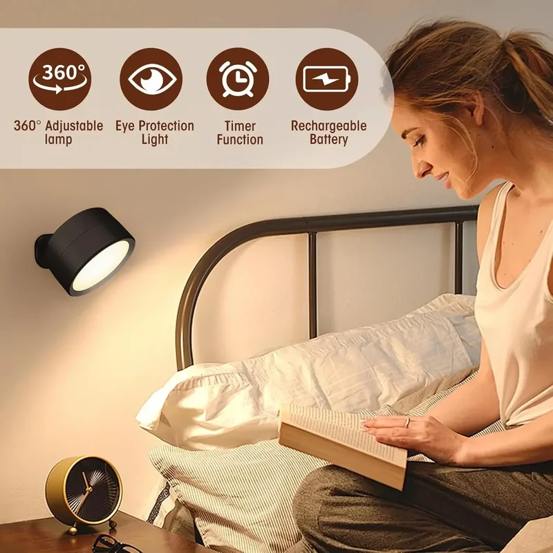 Dimmbare Magnetische Wandleuchte mit Fernbedienung für Schlafzimmer und Büro
