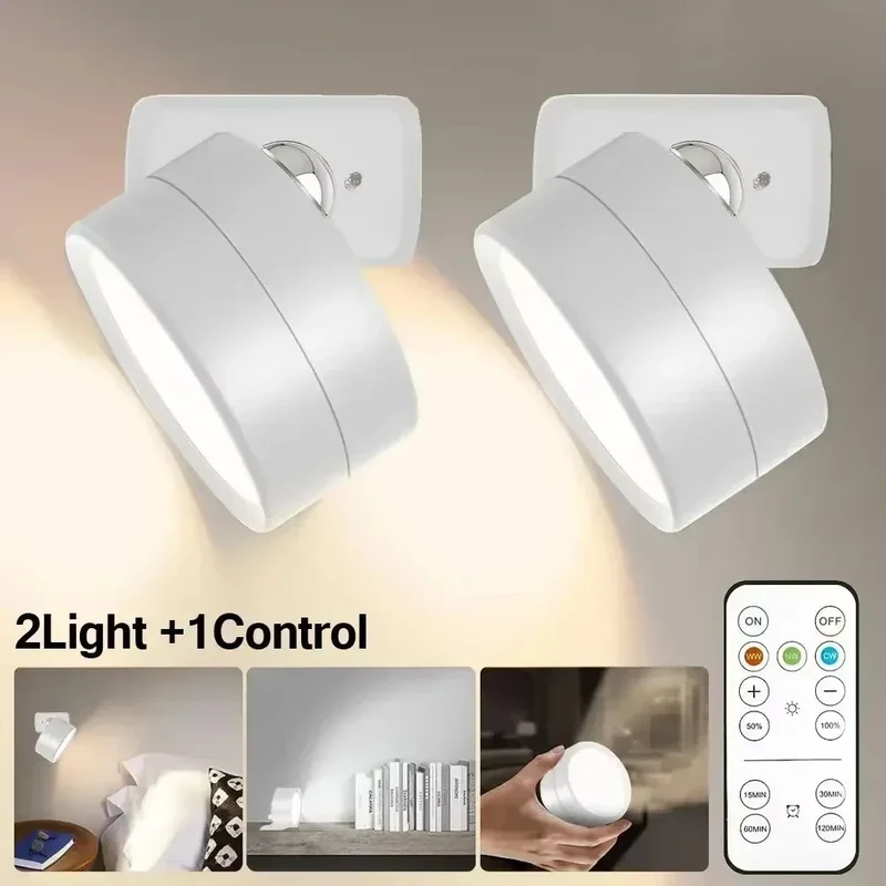 Dimmbare Magnetische Wandleuchte mit Fernbedienung für Schlafzimmer und Büro
