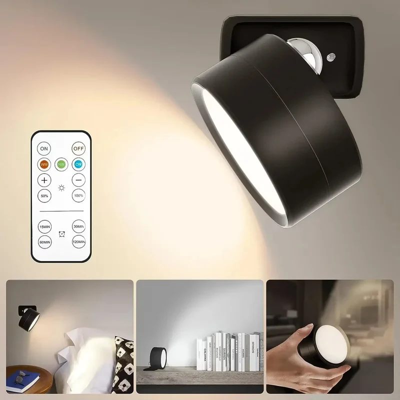 Dimmbare Magnetische Wandleuchte mit Fernbedienung für Schlafzimmer und Büro