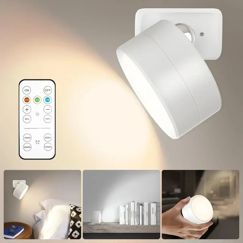 Dimmbare Magnetische Wandleuchte mit Fernbedienung für Schlafzimmer und Büro