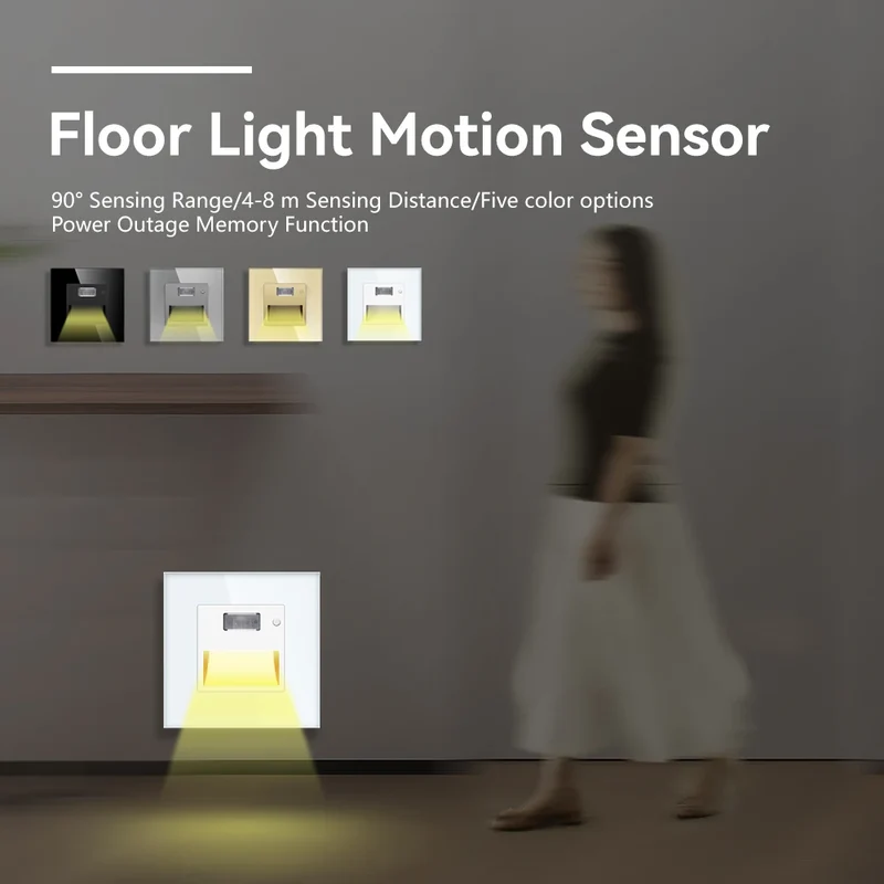 Einbau LED Treppenwandleuchte mit Bewegungsmelder für moderne Flure