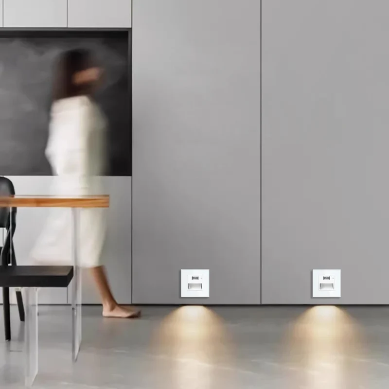 Einbau LED Treppenwandleuchte mit Bewegungsmelder für moderne Flure
