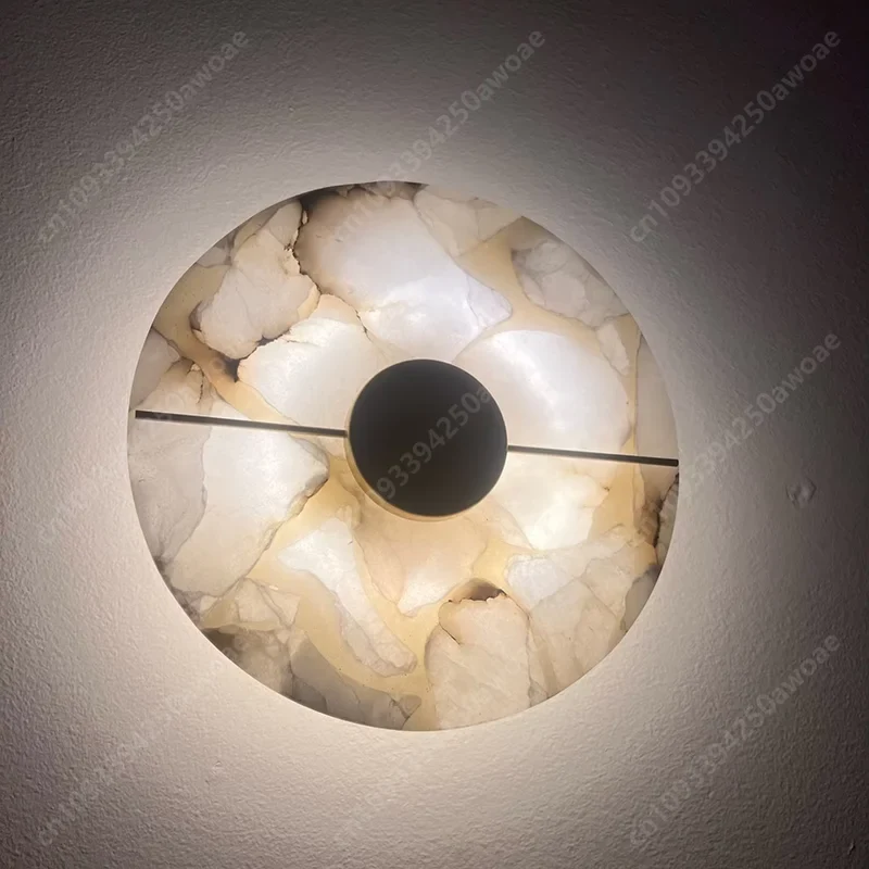 Moderne Marmor und Kupfer Wandleuchte für Schlafzimmer und Wohnzimmer