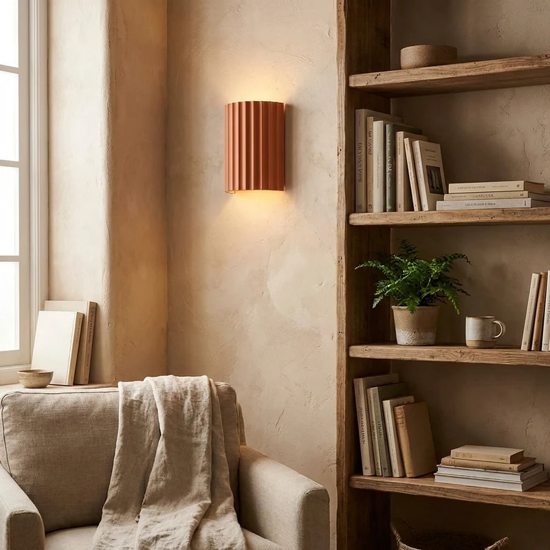 Moderne Nordische Harz Wandlampe für Schlafzimmer und Wohnzimmer