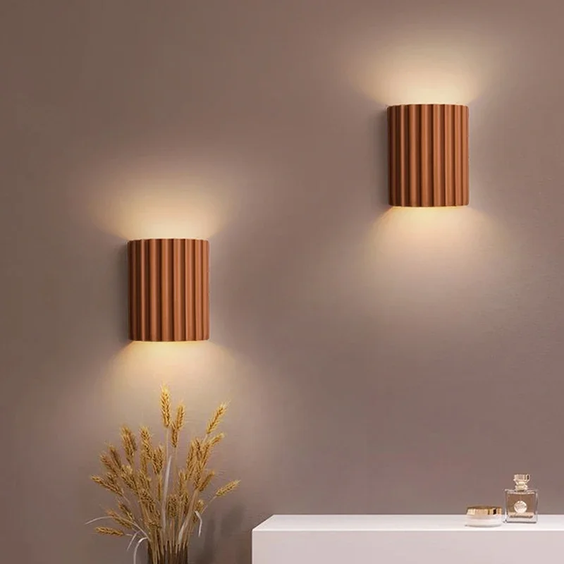 Moderne Nordische Harz Wandlampe für Schlafzimmer und Wohnzimmer