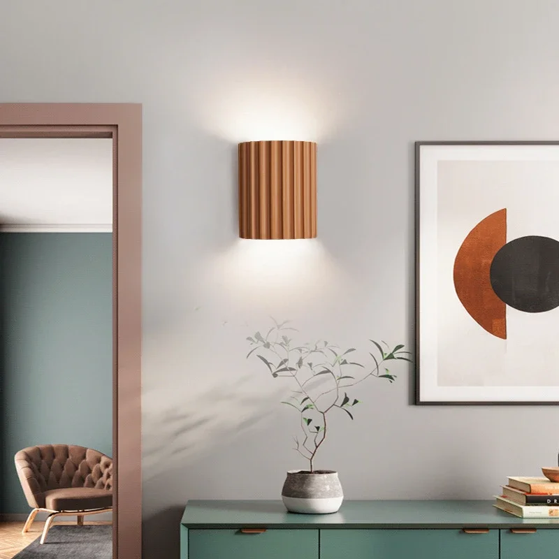 Moderne Nordische Harz Wandlampe für Schlafzimmer und Wohnzimmer