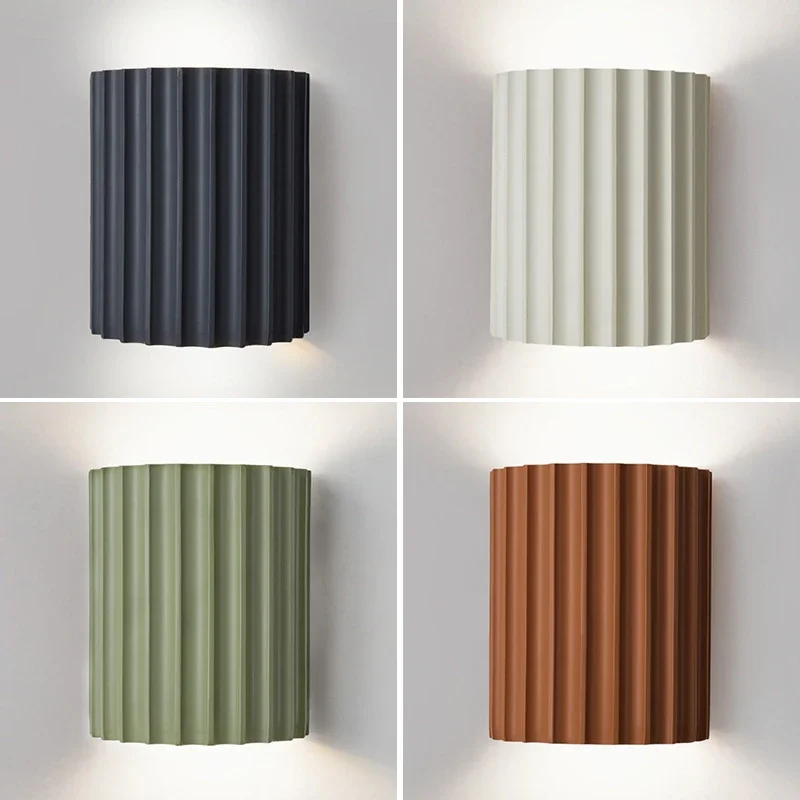 Moderne Nordische Harz Wandlampe für Schlafzimmer und Wohnzimmer