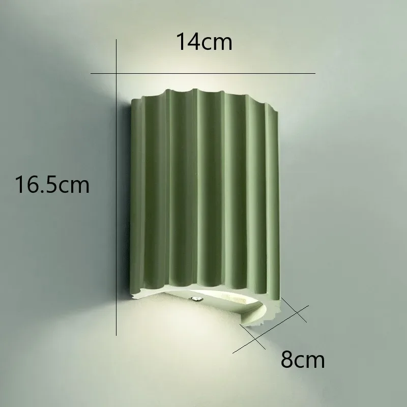 Moderne Nordische Harz Wandlampe für Schlafzimmer und Wohnzimmer