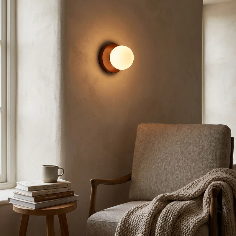 Moderne Glas Wandleuchte für Schlafzimmer Nachttisch und Flur