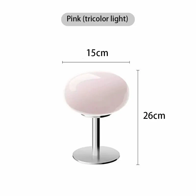 Retro Cremeglas Tischlampe Lollipop-Form für Wohnzimmer und Arbeitszimmer