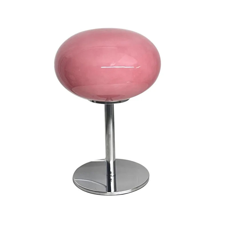 Retro Cremeglas Tischlampe Lollipop-Form für Wohnzimmer und Arbeitszimmer