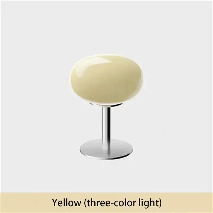 Retro Cremeglas Tischlampe Lollipop-Form für Wohnzimmer und Arbeitszimmer