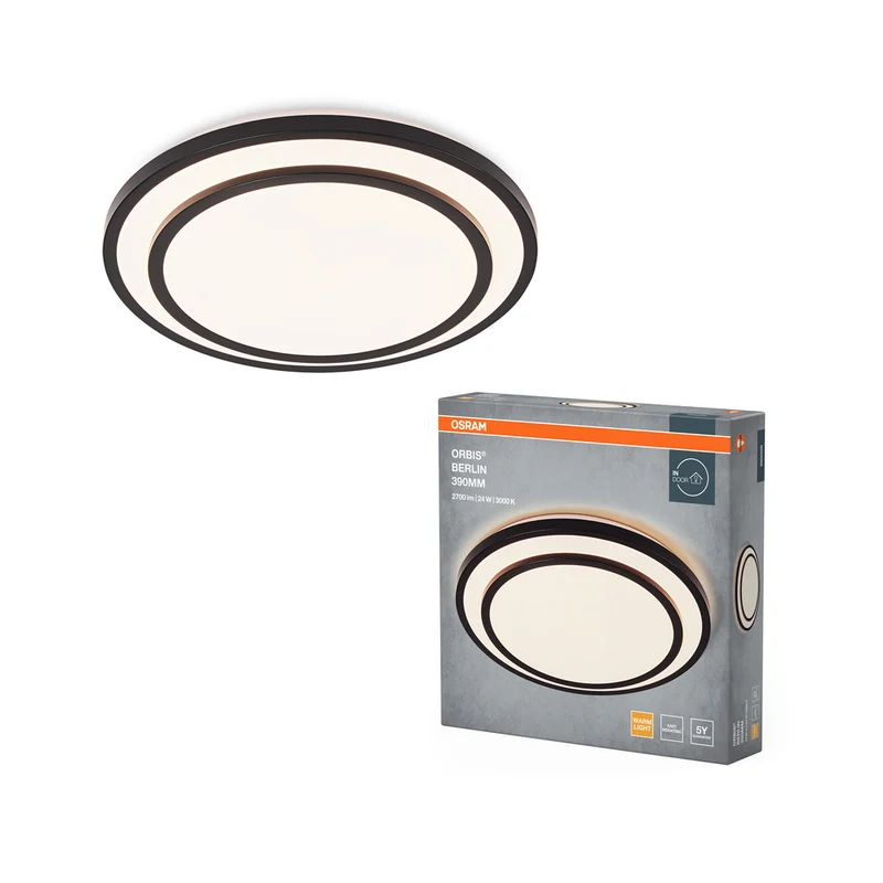 OSRAM ORBIS BERLIN Deckenleuchte, schwarz, 24W, 2700lm