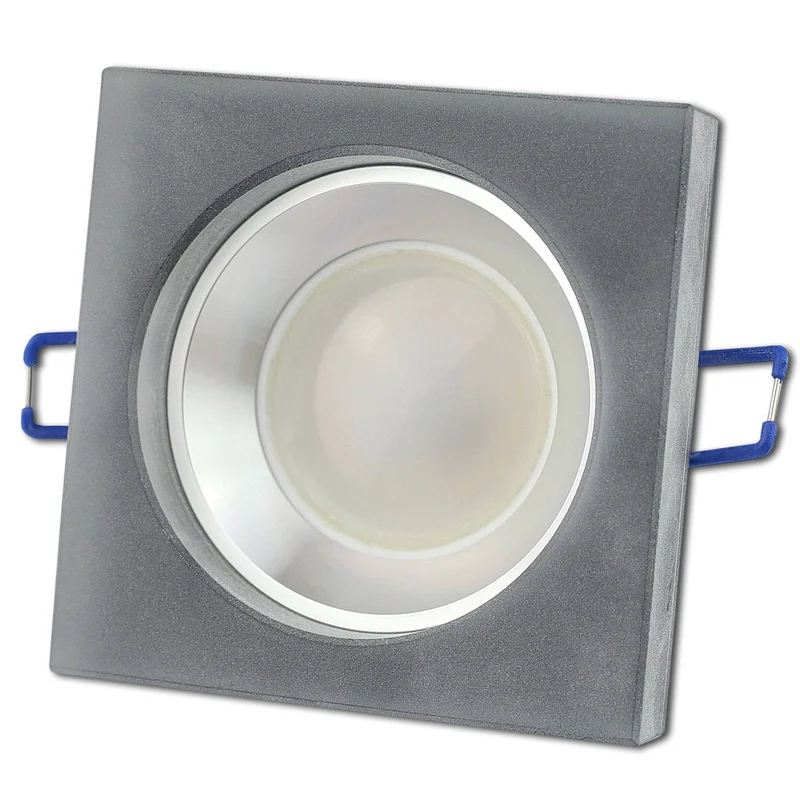 LED Einbaustrahler Glas matt flach 3W 5W 6,5W Einbauspot 70mm Leuchte
