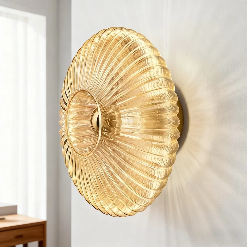 Nordische Glas Deckenleuchte für Wohnzimmer und Flur Klares Glasdesign