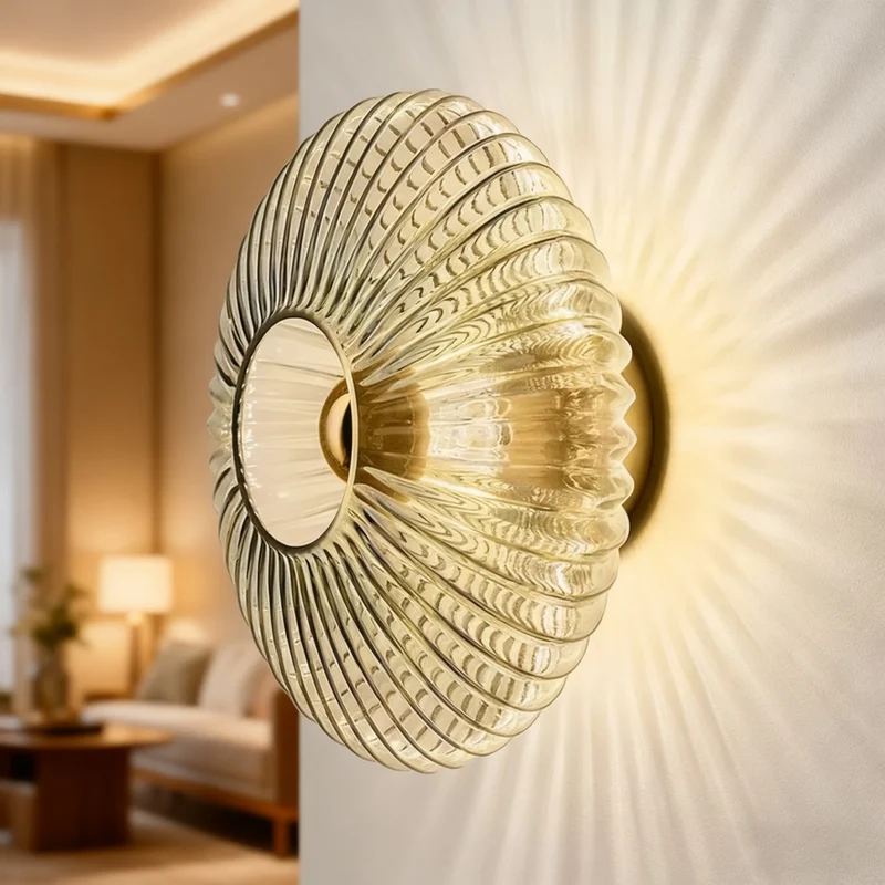 Nordische Glas Deckenleuchte für Wohnzimmer und Flur Klares Glasdesign