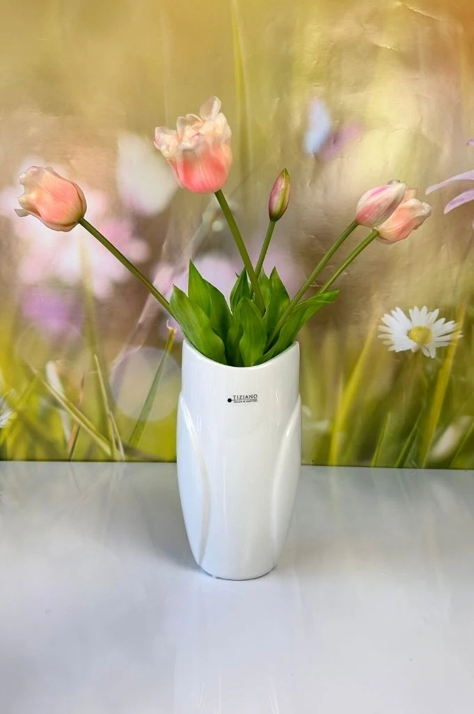 Vase Florata creme-weiß
