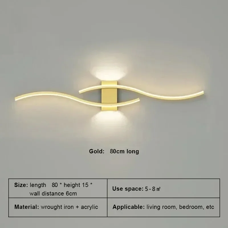 Moderne LED Lange Streifen Wandleuchte für Wohnzimmer und Restaurant