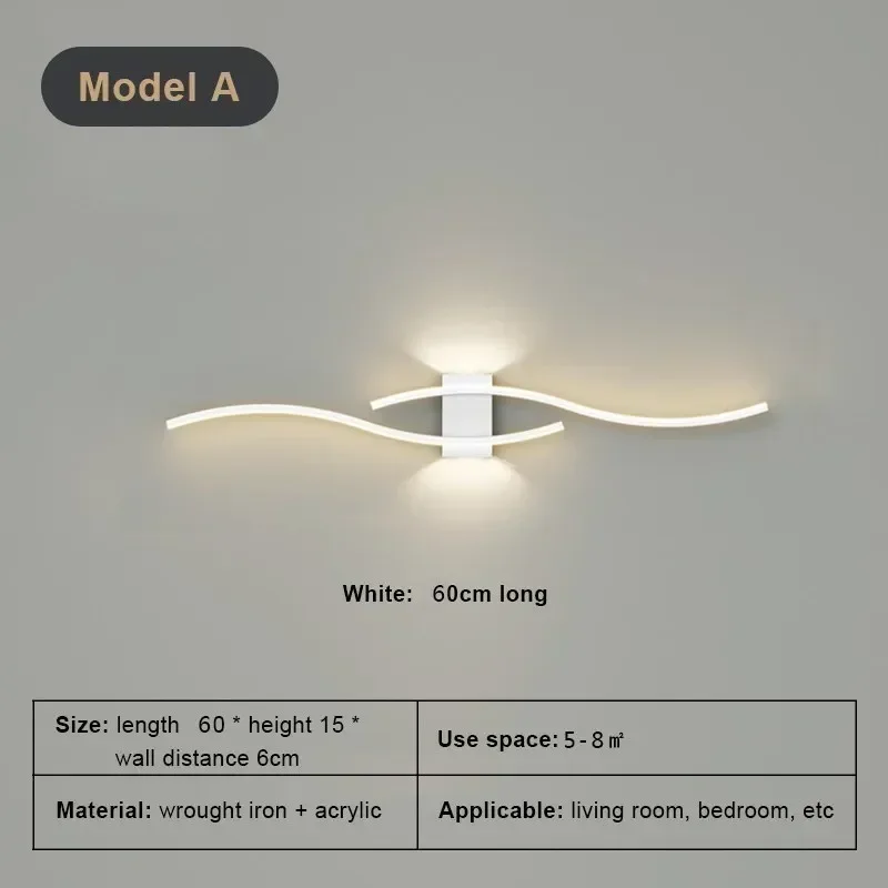 Moderne LED Lange Streifen Wandleuchte für Wohnzimmer und Restaurant