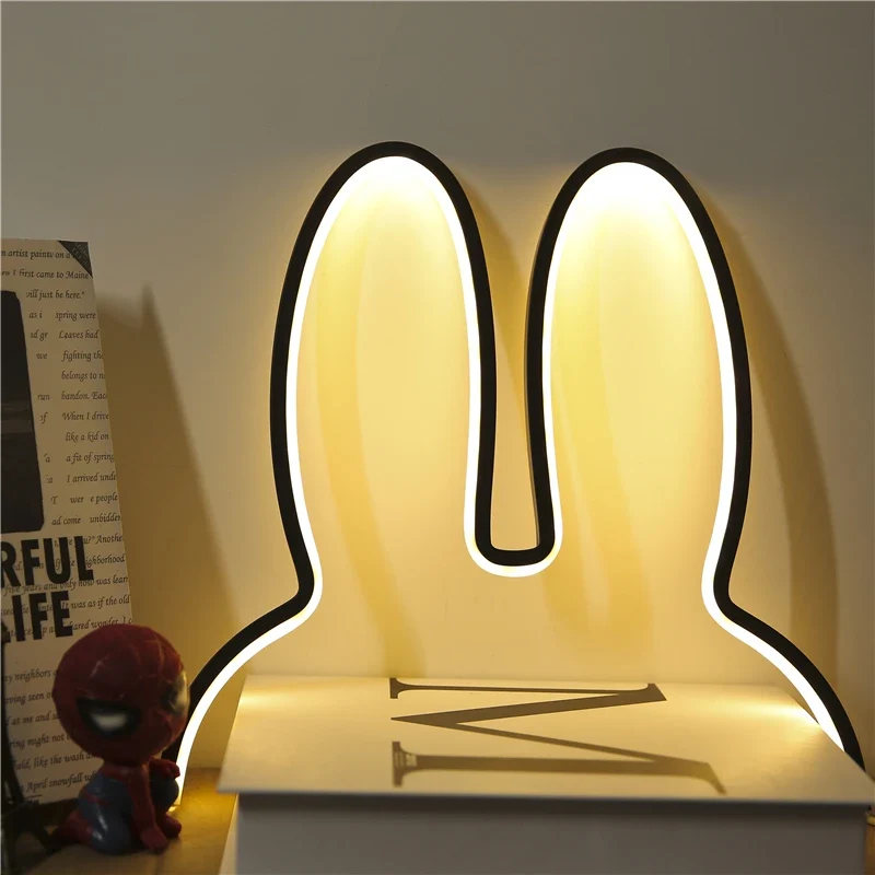 Süße Hasen LED Tischlampe USB für Kinderzimmer und Babyzimmer Nachtlicht
