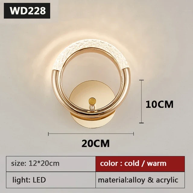 Moderne Nordische LED Wandleuchte für Schlafzimmer und Wohnzimmer