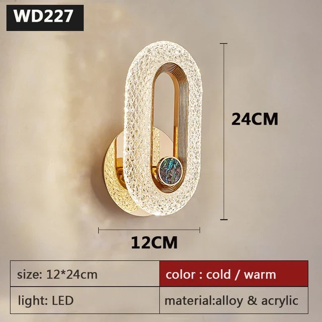 Moderne Nordische LED Wandleuchte für Schlafzimmer und Wohnzimmer