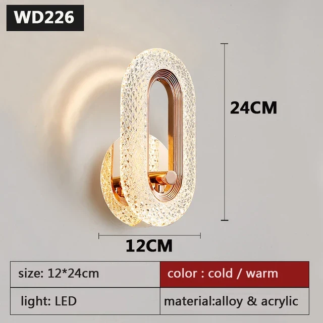 Moderne Nordische LED Wandleuchte für Schlafzimmer und Wohnzimmer
