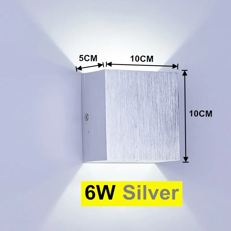 Moderne Aluminium Würfel LED Wandleuchte für Schlafzimmer und Wohnzimmer